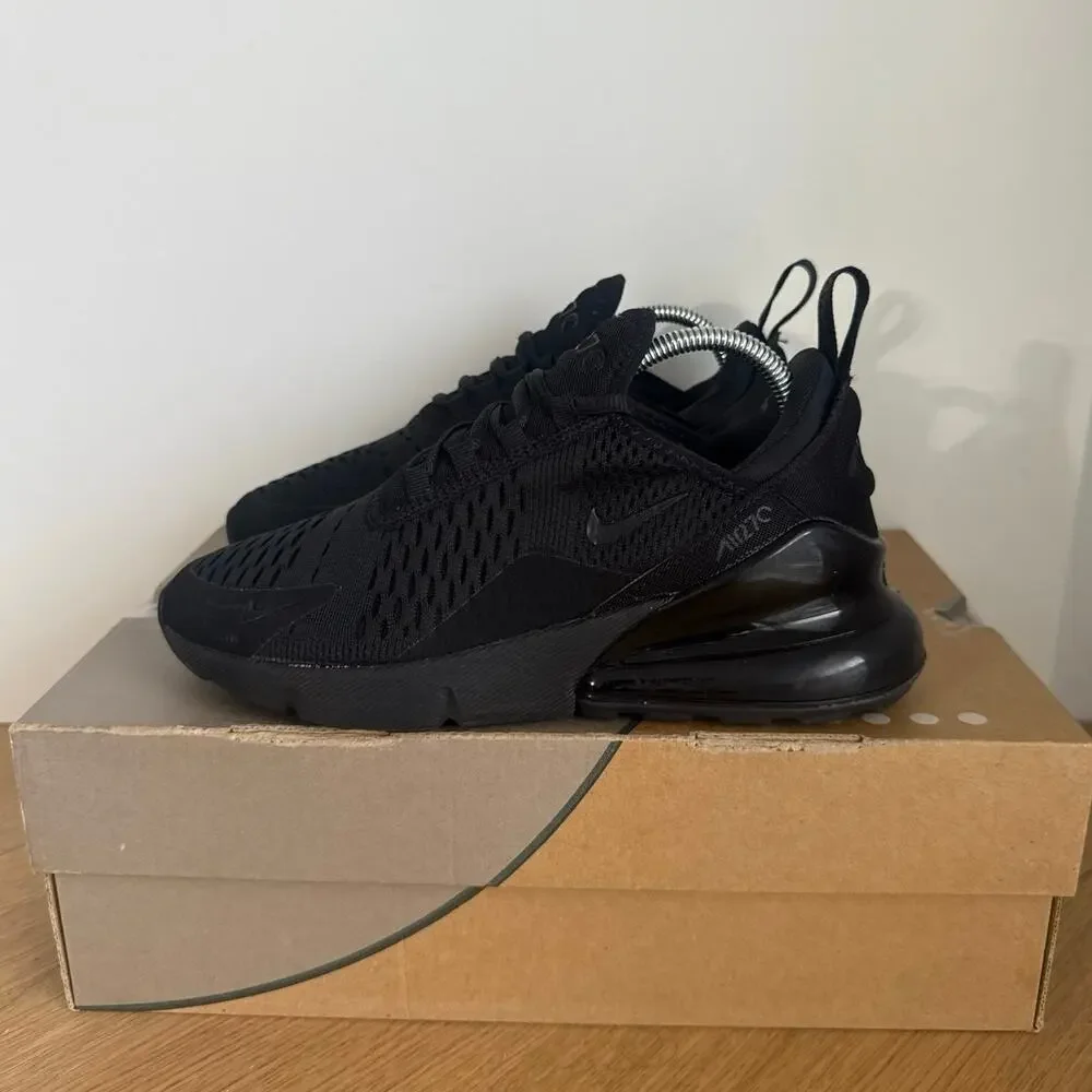 Nike Air Max 270 ‘Triple Black’ Women Sneakers- SZ 6